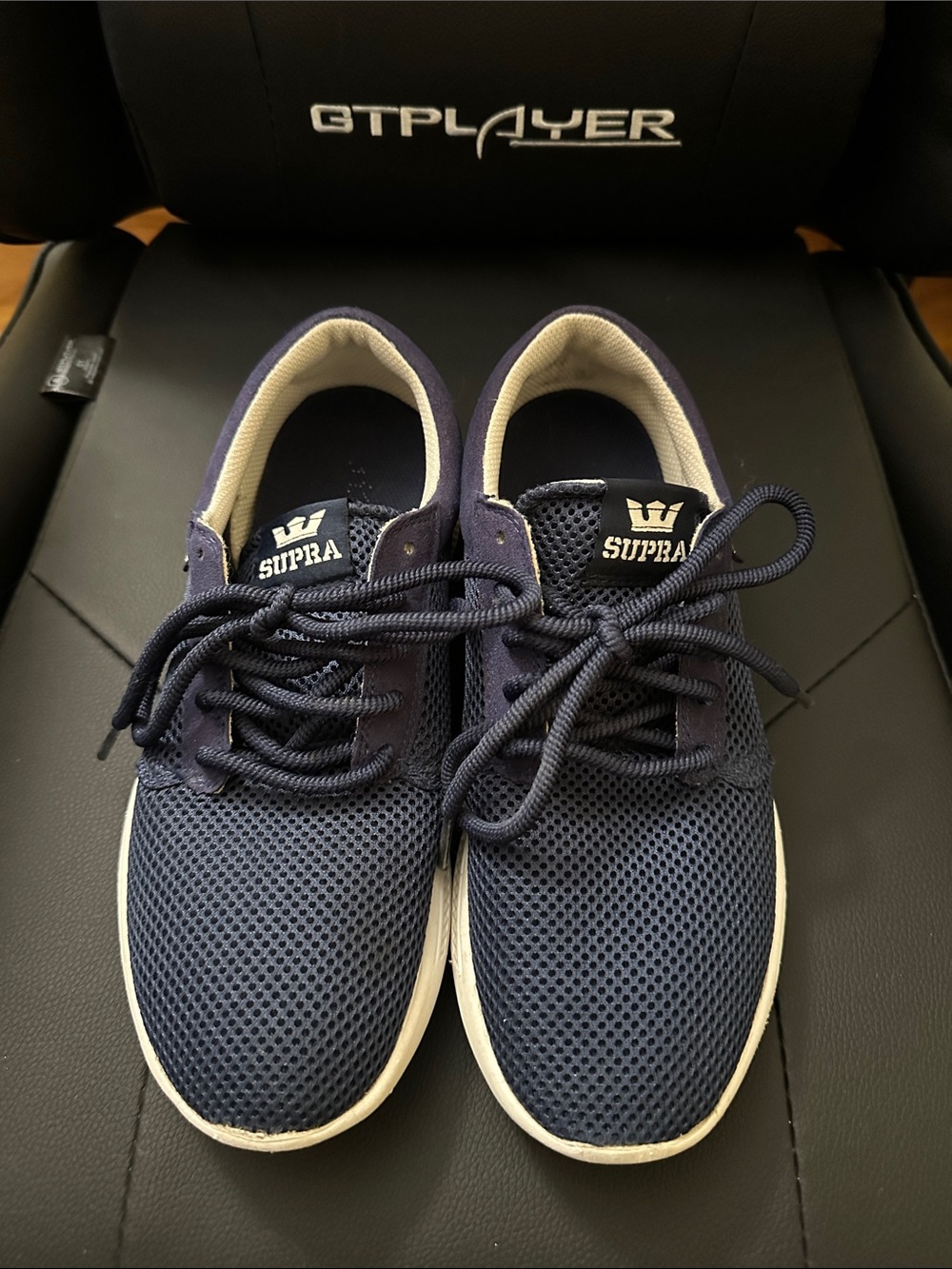 Supra Men’s Navy Mesh Lace-Up Sneakers